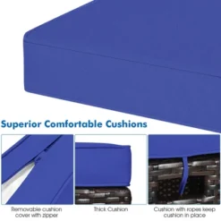 Costway 2PCS Patio Rattan Ottoman Cushioned Seat Foot Rest Coffee Table Furniture Garden Navy 14 Costway 2PCS Patio Rattan Ottoman Cushioned Seat Foot Rest Coffee Table Furniture Garden Navy -Costway GUEST 70ac561b d8b3 4691 ba85 f21f1fca9da2