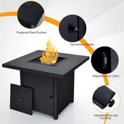 Costway 32'' Patio Fire Pit Table Propane Heater 40,000 BTU W/CSA Certification 6 Costway 32'' Patio Fire Pit Table Propane Heater 40,000 BTU W/CSA Certification - Image 6