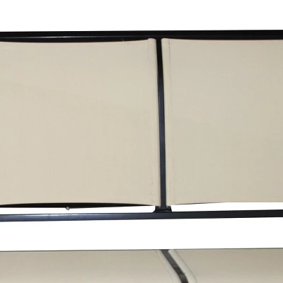 Costway 3 Person Outdoor Patio Swing Canopy Awning Yard Furniture Hammock Steel Beige 5 Costway 3 Person Outdoor Patio Swing Canopy Awning Yard Furniture Hammock Steel Beige - Image 5