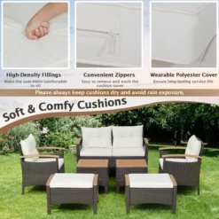 Costway 7PCS Patio Rattan Furniture Set Cushion Armrest Loveseat Ottoman Table 12 Costway 7PCS Patio Rattan Furniture Set Cushion Armrest Loveseat Ottoman Table -Costway GUEST 74d3ffbe 4ace 4665 a92d c9f472da2e2b