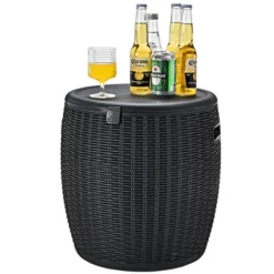 Costway 9.5 Gallon 4-in-1 Patio Rattan Cool Bar Cocktail Table Side Table BrownBlack 19 Costway 9.5 Gallon 4-in-1 Patio Rattan Cool Bar Cocktail Table Side Table BrownBlack -Costway GUEST 75117242 487f 41df 9889 e7a684d1b2fa