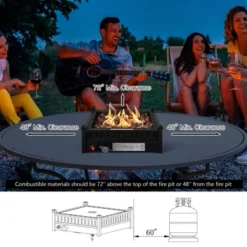 Costway Portable Tabletop Fire Bowl 40,000 BTU Propane Firepit Fit Umbrella Holes Table -Costway GUEST 7556167b dade 4ad5 8e9e e79fd913edb3