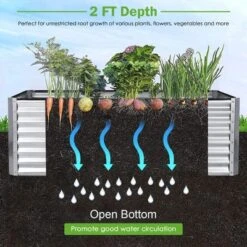 Costway Raised Garden Bed Large Metal Planter Box Kit For Vegetable Herb 6' X 3' X 2' -Costway GUEST 75ab0723 1939 4e25 af2c 62c1406fb691