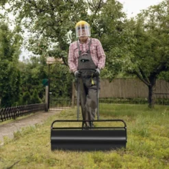 Costway 17-Gallon Lawn Roller Heavy-Duty Steel Push/Pull Sod Roller 36'' X 12'' Black -Costway GUEST 75ad4d2b 46e8 42c6 a340 1a95254e2cbb