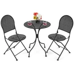 3pcs Patio Bistro Set Outdoor Conversation Furniture Table & Folding Chair 11 3pcs Patio Bistro Set Outdoor Conversation Furniture Table & Folding Chair -Costway GUEST 75cbca95 df33 4157 bb26 466602299020