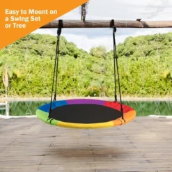 Costway 40" Flying Saucer Tree Swing Indoor Outdoor Play Set Kids Christmas Gift BlueGreen Pink -Costway GUEST 75e05ece 2447 4975 9d02 5aca08558ced