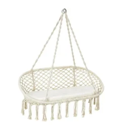 Costway 2 Person Hanging Hammock Chair With Cushion Macrame Swing 330 Lbs Capacity -Costway GUEST 761cf2d9 93fa 461f a40c 6e83d8002029