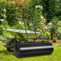 Costway 17-Gallon Lawn Roller Heavy-Duty Steel Push/Pull Sod Roller 36'' X 12'' Black -Costway GUEST 76ded7da 6c38 4c68 8951 7dfa31eda093