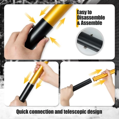 Costway Portable Aluminum Snow Shovel Adjustable Length W/Anti-Skid Handle & Large Blade 7 Costway Portable Aluminum Snow Shovel Adjustable Length W/Anti-Skid Handle & Large Blade - Image 7