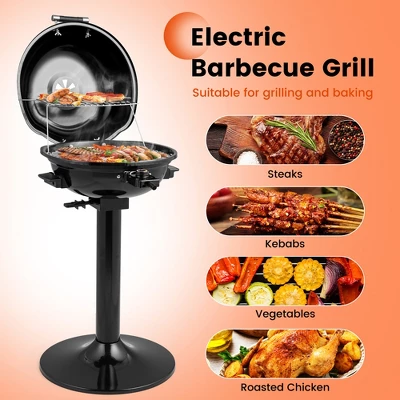 Costway 1600W Electric BBQ Grill With Warming Rack, Temperature Control & Grease Collector 6 Costway 1600W Electric BBQ Grill With Warming Rack, Temperature Control & Grease Collector - Image 6