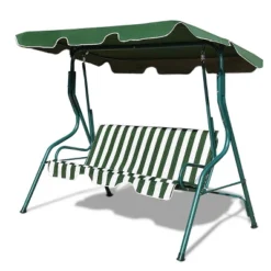 Costway Patio 3 Seats Canopy Swing Glider Hammock Cushioned Steel Frame Outdoor -Costway GUEST 789cb6c1 0086 4ce2 b8ba 9a75766b302f