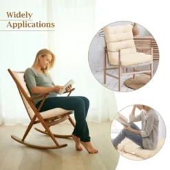 Costway 22'' X44'' Indoor Outdoor Back Chair Cushion Tufted Pillow Patio Seating Pad BlackBeigeBrown -Costway GUEST 78a37b2e 95f7 4751 a70c ca2ec1899b0f