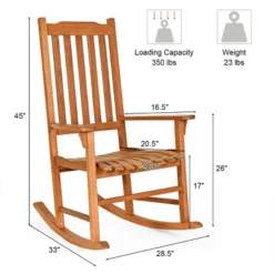 Costway Outdoor Eucalyptus Rocking Chair Single Rocker For Patio Deck Garden Natural 11 Costway Outdoor Eucalyptus Rocking Chair Single Rocker For Patio Deck Garden Natural -Costway GUEST 7977428c 28d1 4cf3 bd6b 02bc57131c36