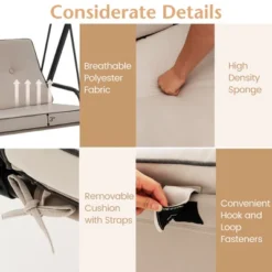 Costway 3-Person Hammock Chair Patio Porch Swing With Adjustable Canopy, Removable Cushion 14 Costway 3-Person Hammock Chair Patio Porch Swing With Adjustable Canopy, Removable Cushion -Costway GUEST 79df0446 6f17 4243 a5bf d21ecde9d62e