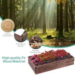 Costway Wooden Raised Garden Bed Kit - Elevated Planter Box For Growing Herbs Vegetable -Costway GUEST 7b14e6b4 19c3 4e06 9822 53514edea81c