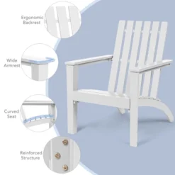 Costway 3PCS Patio Adirondack Chair Side Table Set Solid Wood Garden Deck White 15 Costway 3PCS Patio Adirondack Chair Side Table Set Solid Wood Garden Deck White -Costway GUEST 7b4ed48a a147 46d1 b636 ac2e45bdbb1a