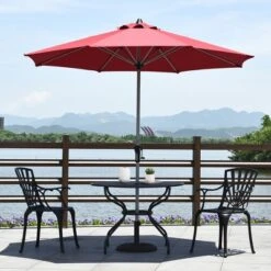 Costway 9' Patio Market Umbrella Outdoor Table Aluminum Crank W/8 Rib -Costway GUEST 7be359eb 834b 4167 8c24 7da9d905e83d
