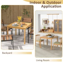 Costway Patio Dining Table Acacia Wood Square Outdoor Bistro With 1.9'' Umbrella Hole Yard 16 Costway Patio Dining Table Acacia Wood Square Outdoor Bistro With 1.9'' Umbrella Hole Yard -Costway GUEST 7d63dec6 7a73 4a84 86e1 39104363f07f