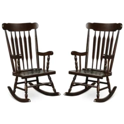 Costway Set Of 2 Wood Rocking Chair Glossy Finish White Coffe 22 Costway Set Of 2 Wood Rocking Chair Glossy Finish White Coffe -Costway GUEST 7ef8081d 7e58 44dd 8a24 ea59211d9127