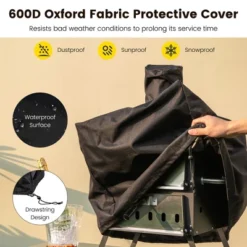 Costway 2-Layer Pizza Oven Wood Fired Pizza Grill Outside Pizza Maker With Waterproof Cover -Costway GUEST 802d1a7c 2695 4820 9242 603fe6621775