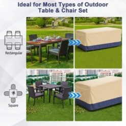 Costway Patio 90''x50'' Dining Set Cover Rectangle Table Chair Waterproof Handle Air Vent 16 Costway Patio 90''x50'' Dining Set Cover Rectangle Table Chair Waterproof Handle Air Vent -Costway GUEST 811bc72a 1f36 4c2b 8b93 e96d90f52cf4