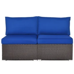 Costway 2PCS Patio Rattan Armless Sofa Sectional Furniture -Costway GUEST 8179fc51 062d 49f3 8537 06b472f7c43c 1