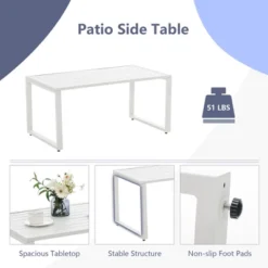 Costway 4PCS Patio Conversation Furniture Set Armrest Cushioned Loveseat Sofas Garden -Costway GUEST 81b3aba0 3b9b 4465 a282 5d8754e05ce5