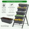 Costway Set Of 2 4 FT Vertical Raised Garden Bed 5-Tier Planter Box For Patio Balcony