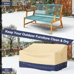 Costway Patio 60''x43'' 2-Seater Bench Loveseat Deep Sofa Cover Waterproof Handle Air Vent 16 Costway Patio 60''x43'' 2-Seater Bench Loveseat Deep Sofa Cover Waterproof Handle Air Vent -Costway GUEST 84d82b84 4aae 41ce bf97 78b399845f2c