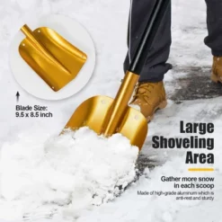Costway Portable Aluminum Snow Shovel Adjustable Length W/Anti-Skid Handle & Large Blade 14 Costway Portable Aluminum Snow Shovel Adjustable Length W/Anti-Skid Handle & Large Blade -Costway GUEST 87a13617 54a5 4797 a208 0d2ca9078783