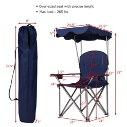 Costway Portable Folding Beach Canopy Chair W/ Cup Holders Bag Camping Hiking Outdoor -Costway GUEST 87b3e12e 129a 43b7 b445 f381682ce2ad