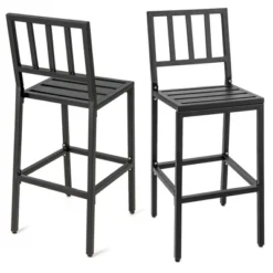 Costway Set Of 2 Patio Metal Bar Stools Outdoor Bar Height Dining Chairs With Cushion 17 Costway Set Of 2 Patio Metal Bar Stools Outdoor Bar Height Dining Chairs With Cushion -Costway GUEST 8919be7a e0f2 4b5c bfad 4713db0c65d1