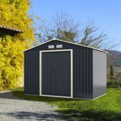 Costway Metal Storage Shed For Garden And Tools W/Sliding Double Lockable Doors -Costway GUEST 8921593c 290a 4668 8e43 1071f70e331c