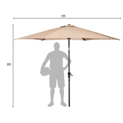 Costway 9FT Patio Umbrella Patio Market Steel Tilt W/ Crank Outdoor Yard Garden, White 10 Costway 9FT Patio Umbrella Patio Market Steel Tilt W/ Crank Outdoor Yard Garden, White -Costway GUEST 89512b9e daa7 44c6 8db1 7180c8f53d1b