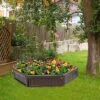 Costway Raised Garden Bed Kit Outdoor Planter Box Planting Flower Container Brown