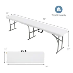 Costway 6 FT Portable Folding Bench Outdoor Picnic Bench 550 Lbs Limited For Dining 11 Costway 6 FT Portable Folding Bench Outdoor Picnic Bench 550 Lbs Limited For Dining -Costway GUEST 8a7b243f 32b5 4ae5 a613 93c6763eca9a
