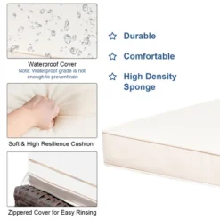 Costway 3PCS Patio Rattan Wicker Bar Table Stools Dining Set Cushioned Chairs Garden -Costway GUEST 8b2e1923 5cc9 4d08 916a 9aa2e7db3e03