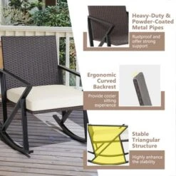 Costway 3PCS Patio Rattan Wicker Rocking Chairs Table Bistro Set Cushioned Rocker Garden 15 Costway 3PCS Patio Rattan Wicker Rocking Chairs Table Bistro Set Cushioned Rocker Garden -Costway GUEST 8b305c9f e48c 46de 8c66 c164e9e15405
