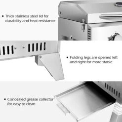 Costway 2 Burner Portable BBQ Table Top Propane Gas Grill Stainless Steel -Costway GUEST 8c2f9fd0 d9c9 4aec ba65 e6ebb1b557df