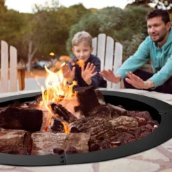 Costway 36 Inch Round Steel Fire Pit Ring Liner DIY Wood Burning Insert -Costway GUEST 8cb7aa81 0d5d 4c8d aa34 4cd785ab789f