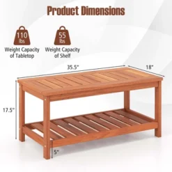 Costway Patio Coffee Table 2-Tier Outdoor Side Rectangle Side Table Solid Wood Porch 10 Costway Patio Coffee Table 2-Tier Outdoor Side Rectangle Side Table Solid Wood Porch -Costway GUEST 8d2bea30 906f 47af 8ffa 019565dbcb91