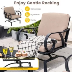Costway 5pcs Patio Rocking Chairs 4-in-1 Fire Pit Table Heavy-Duty Conversation Outdoor 13 Costway 5pcs Patio Rocking Chairs 4-in-1 Fire Pit Table Heavy-Duty Conversation Outdoor -Costway GUEST 8e06d5b5 e77b 46e6 8550 e5a034f26d1a