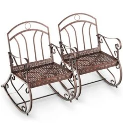 Costway 2PCS Patio Rocking Chair Art Scroll Rocker Backrest Armrests 19 Costway 2PCS Patio Rocking Chair Art Scroll Rocker Backrest Armrests -Costway GUEST 8e2baf9f 518a 47a5 ac03 59640a1c5a5a