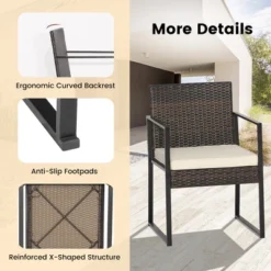 Costway 3pcs Patio Furniture Set Heavy Duty Cushioned Wicker Rattan Chairs Table 16 Costway 3pcs Patio Furniture Set Heavy Duty Cushioned Wicker Rattan Chairs Table -Costway GUEST 8e95c03b eb2c 4123 a5f0 92c51644d1b0