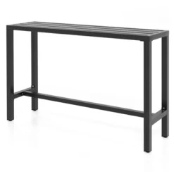 Costway Outdoor Metal Bar Table Patio Rectangular Counter Height Dining Table Black 19 Costway Outdoor Metal Bar Table Patio Rectangular Counter Height Dining Table Black -Costway GUEST 8e9880b2 096d 4e5c 8715 91a3b52038c5