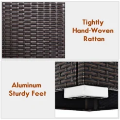 Costway 2PCS Patio Rattan Armless Sofa Sectional Conversation Furniture Set W/Cushion -Costway GUEST 8fd10ad0 a6b4 4fd5 b783 92cf2ece7e0c