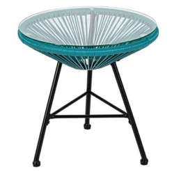 Costway 3PCS Patio Acapulco Furniture Bistro Set Plastic Rope Glass Table 18 Costway 3PCS Patio Acapulco Furniture Bistro Set Plastic Rope Glass Table -Costway GUEST 90ca09c6 1a55 428f 88d3 d1bc23753776