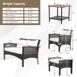 Costway 7PCS Patio Rattan Furniture Set Cushioned Loveseat Sofa Ottoman Table 11 Costway 7PCS Patio Rattan Furniture Set Cushioned Loveseat Sofa Ottoman Table -Costway GUEST 90ed7697 a891 43f3 9b3f e78e14e62b98