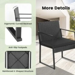 Costway 3pcs Patio Furniture Set Heavy Duty Cushioned Wicker Rattan Chairs Table Outdoor 16 Costway 3pcs Patio Furniture Set Heavy Duty Cushioned Wicker Rattan Chairs Table Outdoor -Costway GUEST 912220cf ecbd 46e7 8786 5122cac43ded