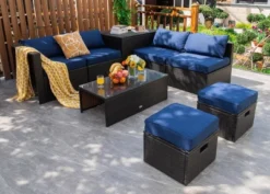Costway 8PCS Patio Rattan Furniture Set Space-Saving Storage Cushion BlackTurquoiseNavy Cover 25 Costway 8PCS Patio Rattan Furniture Set Space-Saving Storage Cushion BlackTurquoiseNavy Cover -Costway GUEST 91c6ae4b fd08 4dab 83de 281692cae9d4